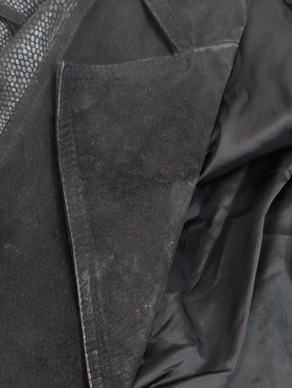 Vintage Adler Black Leather Fring Moto Style Jacket size Small - Picture 12 of 15
